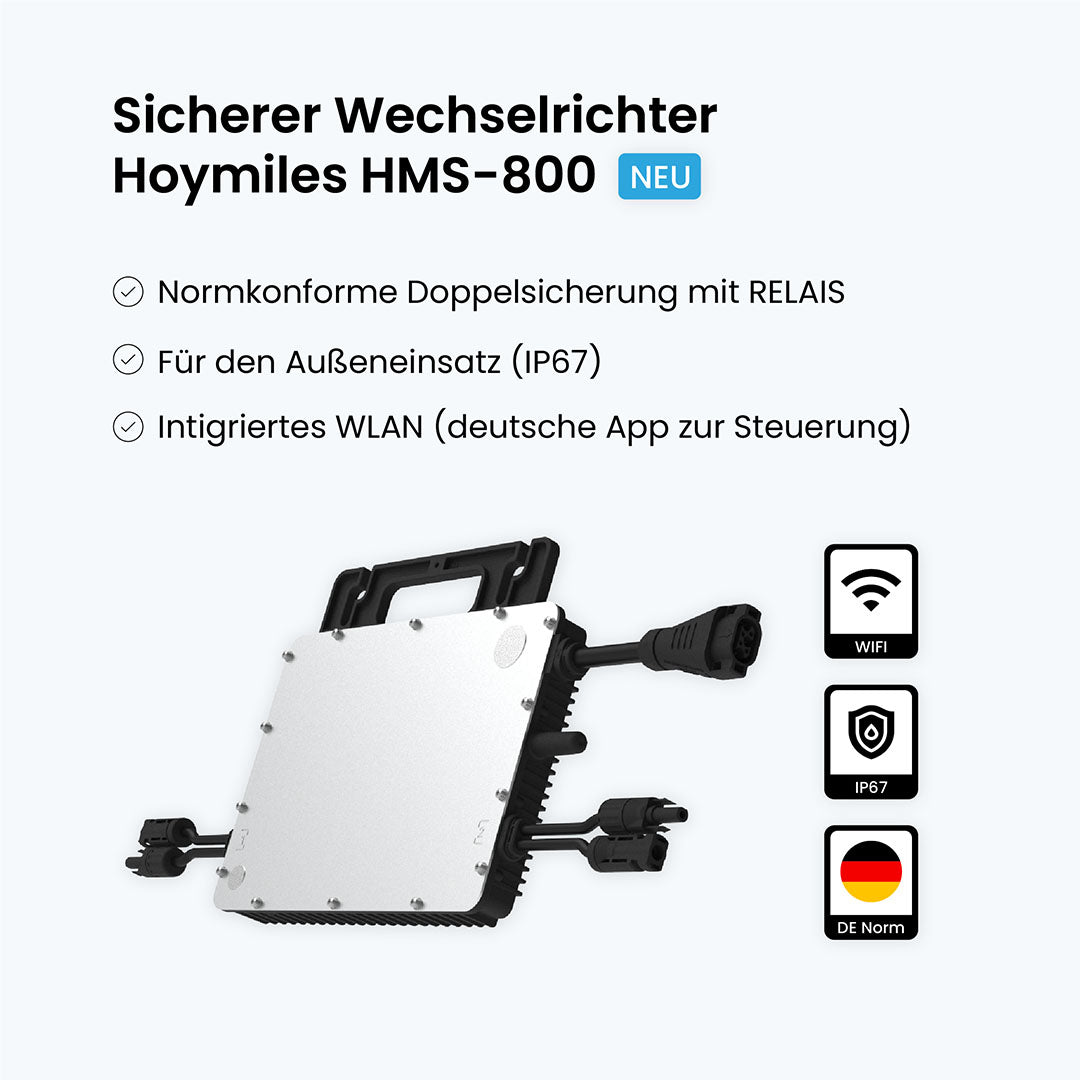 Balkonkraftwerk mit Speicher 840W (drosselbar) - 1,6kWh Speicher - voltd_energy
