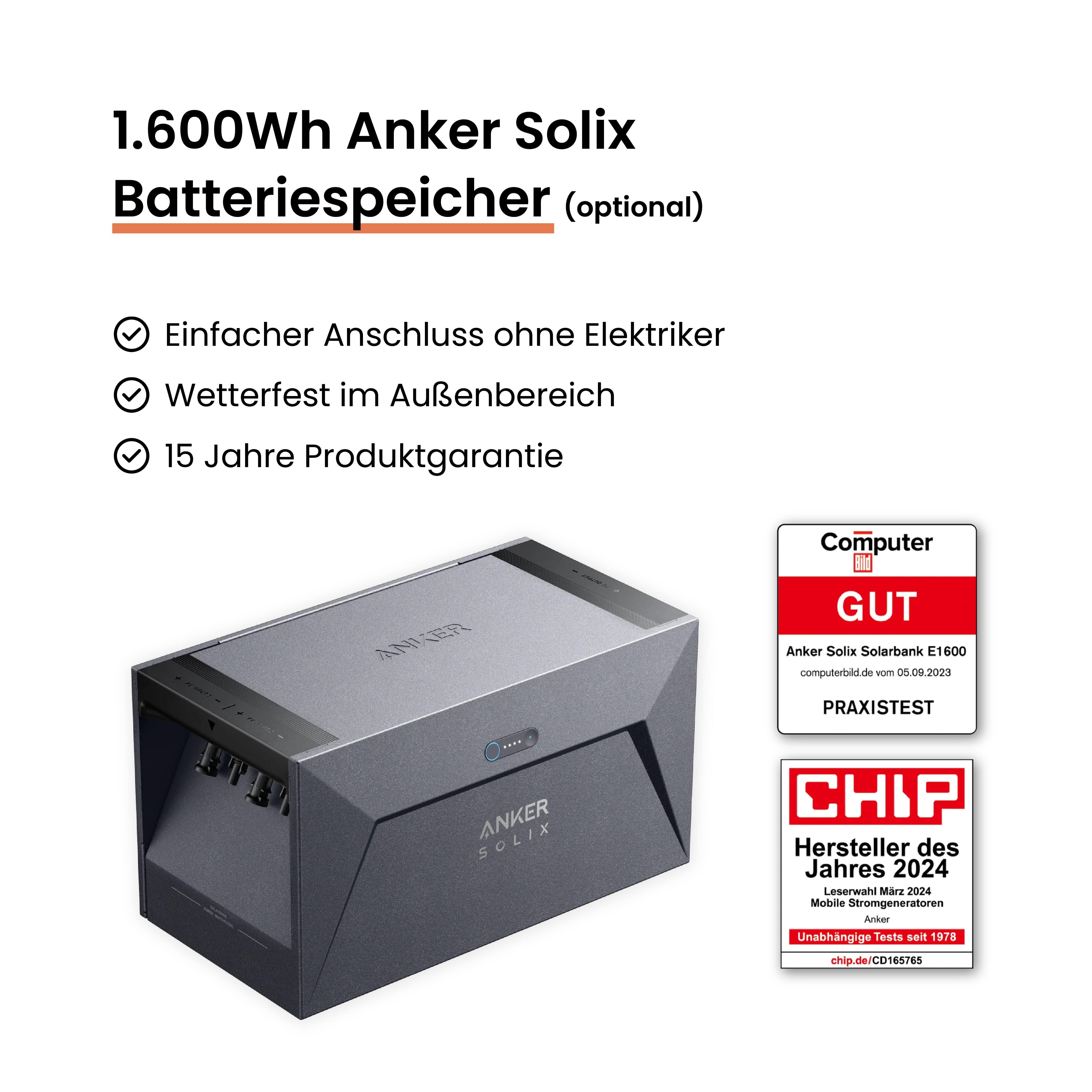 Speicher Balkonkraftwerk 1,6 kWh - Anker Solix Solarbank - voltd_energy