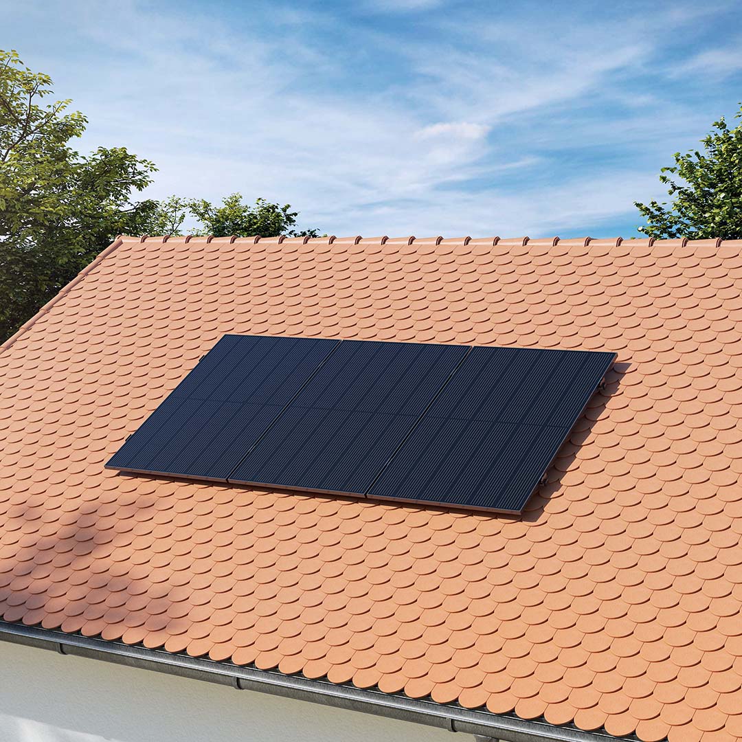 Voltd Biberschwanz 1290W - Balkonkraftwerk Komplettset für Biberschwanz Dachziegel