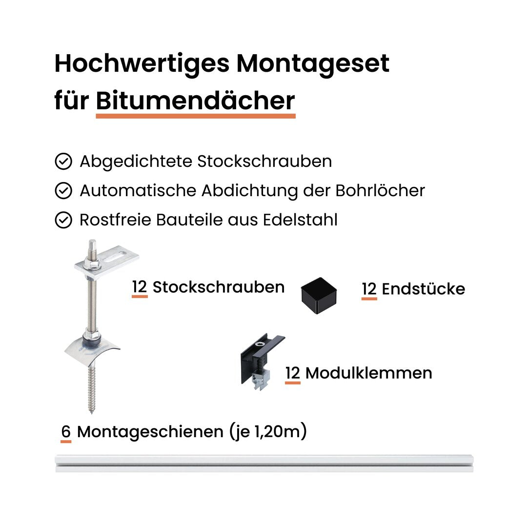 Voltd Bitumendach Halterung für Einzel- und Paarmontage