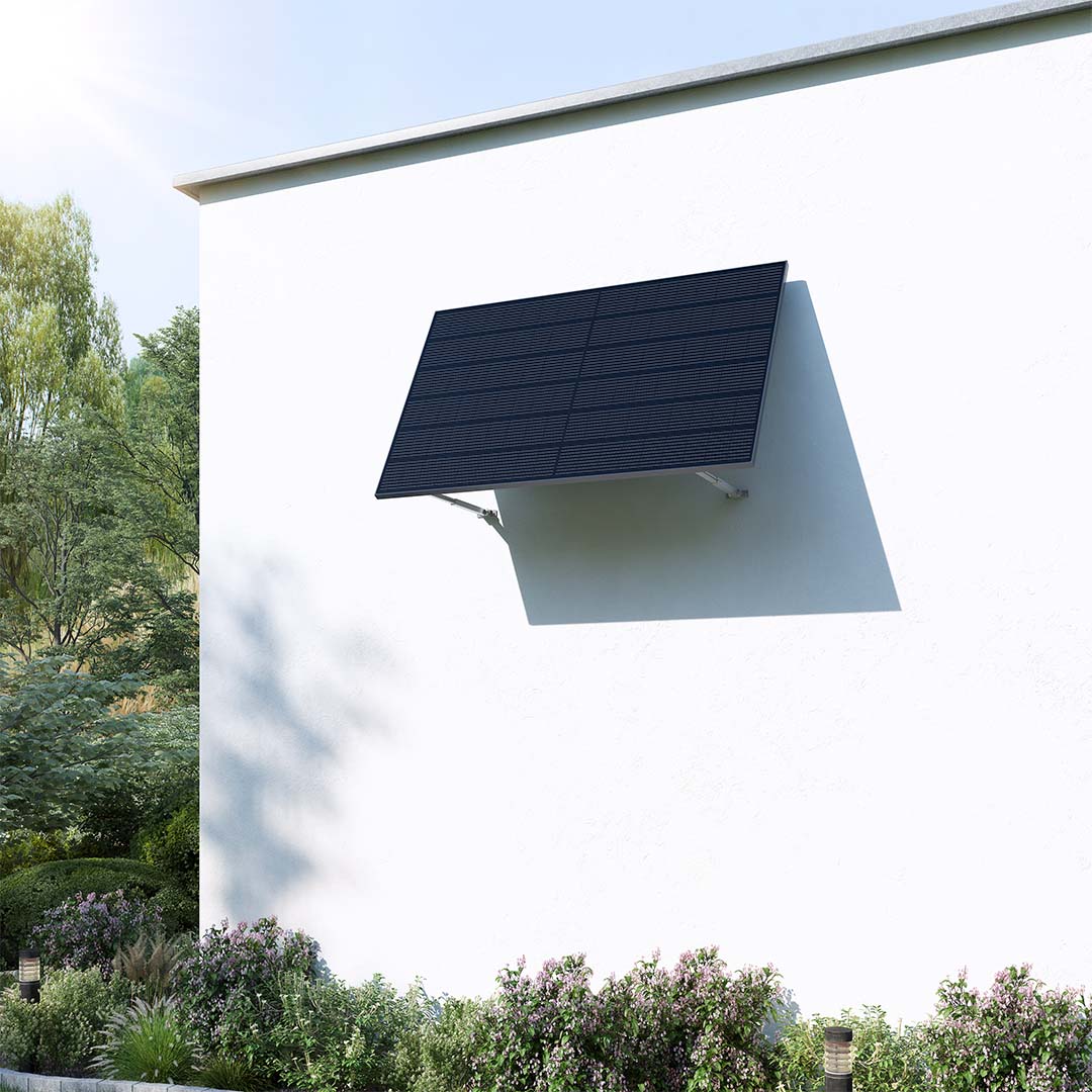 Voltd Fassade 430W - Balkonkraftwerk Komplettset für Fassade mit Winkel