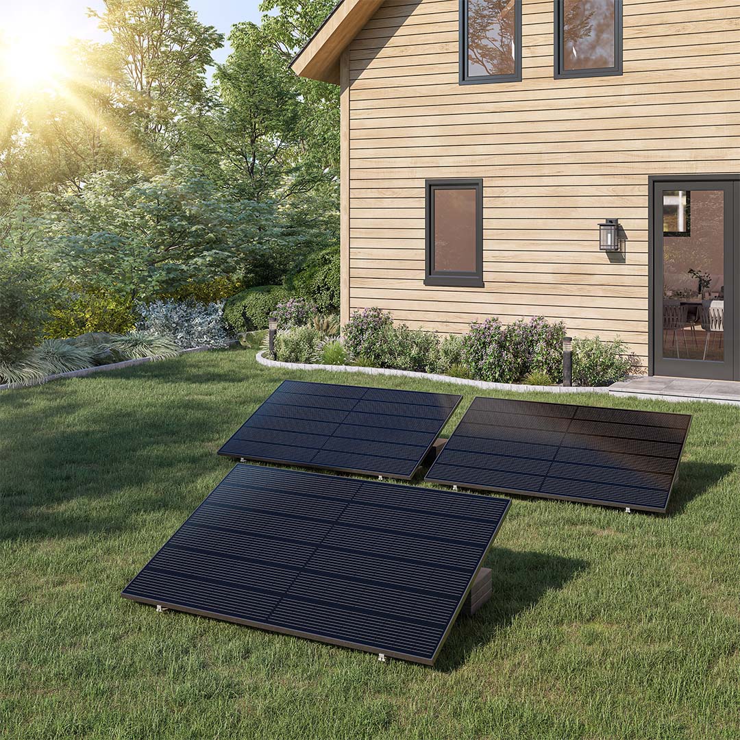 Voltd Flach 1290W - Balkonkraftwerk Komplettset für Flachdach und Garten