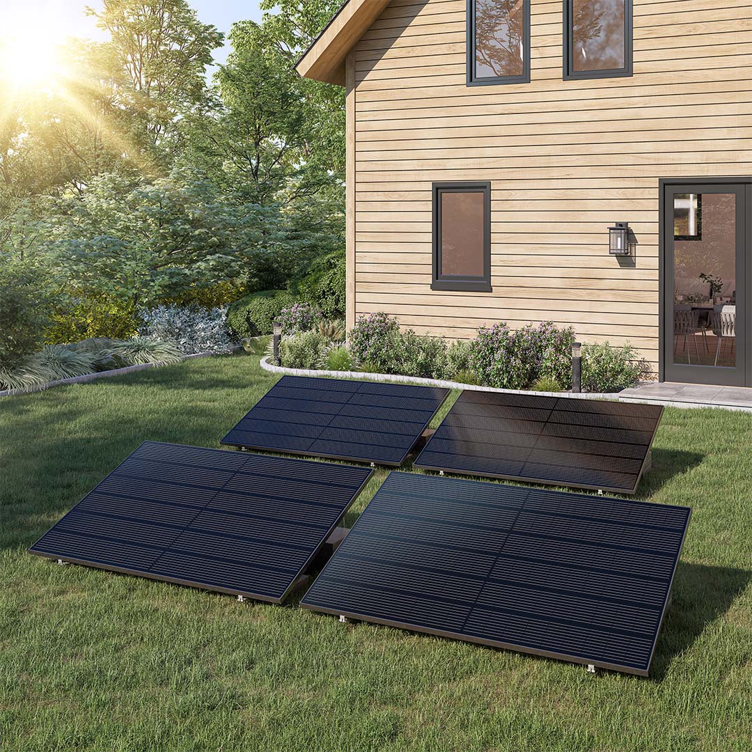 Voltd Flach 1720W - Balkonkraftwerk Komplettset für Flachdach und Garten