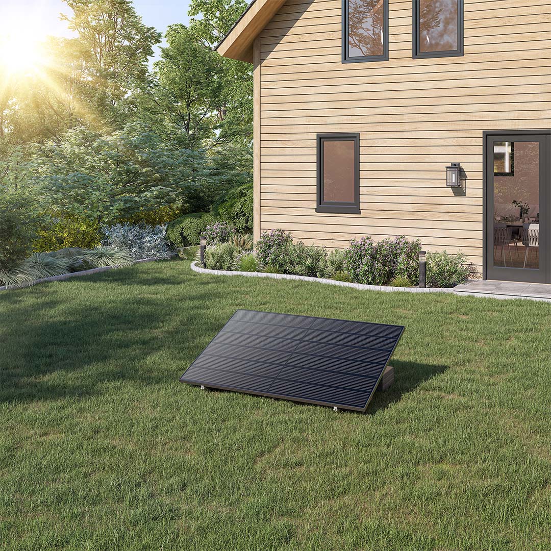 Voltd Flach 430W - Balkonkraftwerk Komplettset für Flachdach und Garten