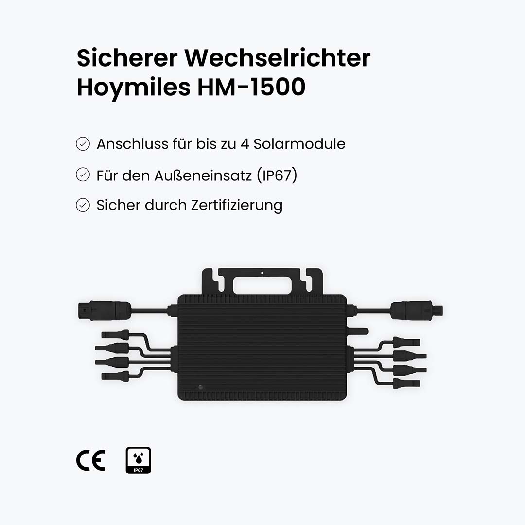 Balkonkraftwerk mit Speicher 1680W (drosselbar) - 1,6kWh Speicher - voltd_energy