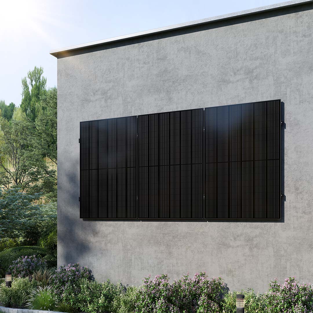 Voltd Wand 1290W - Balkonkraftwerk Komplettset für flache Wand