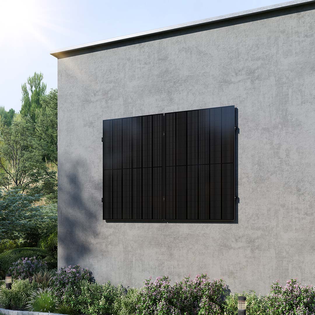Voltd Wand 860W - Balkonkraftwerk Komplettset für flache Wand