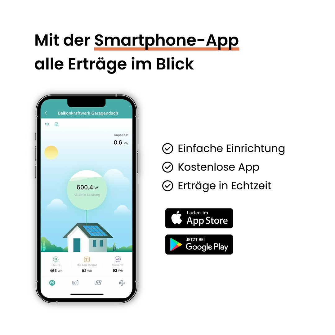 Voltd - App für Ertragsmessung Balkonkraftwerk