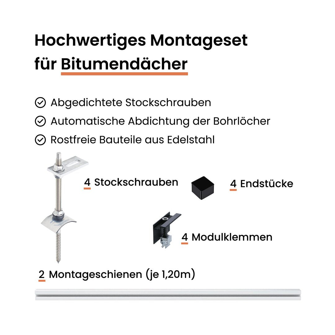 Montagesystem Voltd Bitumendach (1 Modul) - voltd_energy