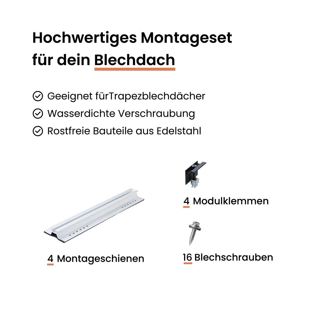 Voltd Blechdach Halterung für Trapez- und Wellblechdächer